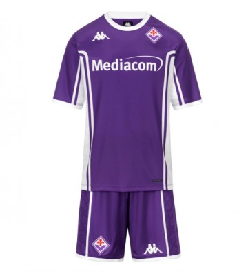 Fiorentina Hjemmebanetrøje Børn 2025-26 Kortærmet (+ Korte bukser)
